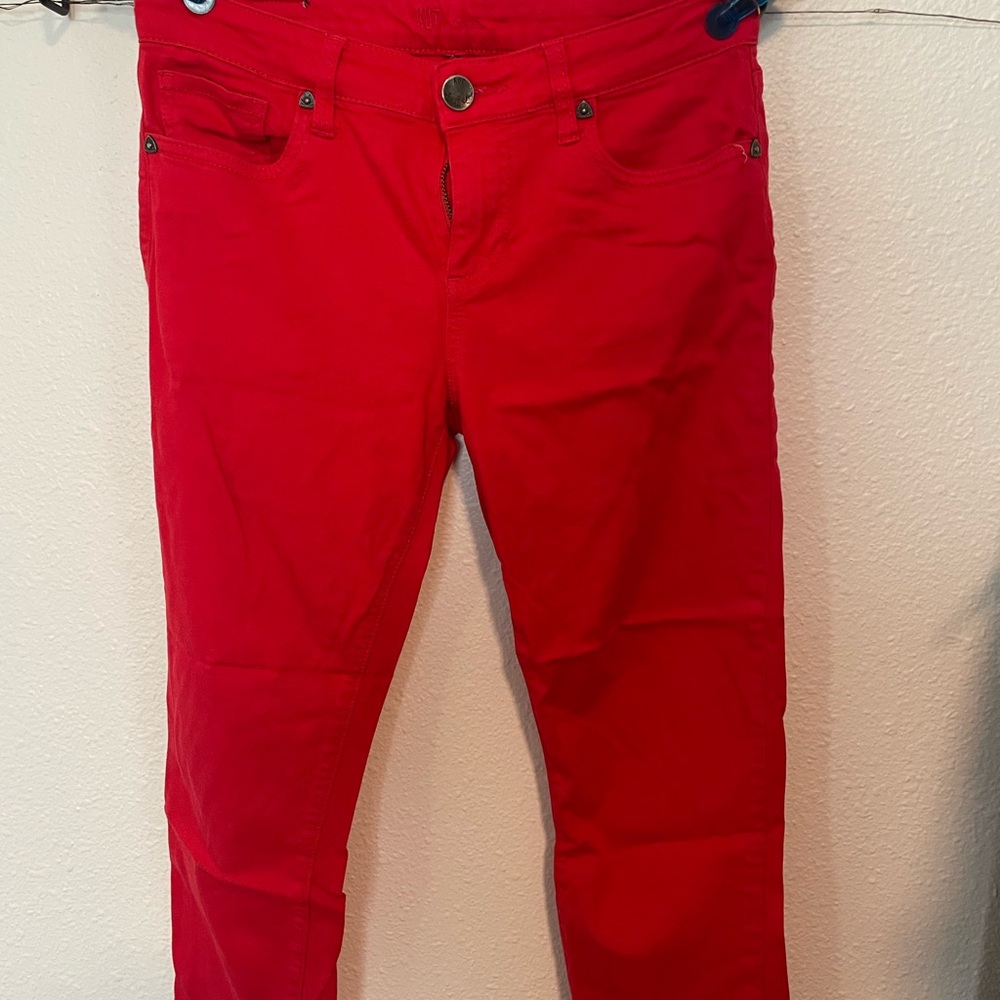 Kut from the Kloth Red Skinny Jeans Bold Fashion
